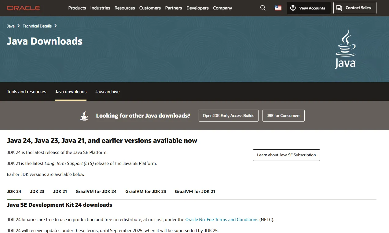 Java Downloads