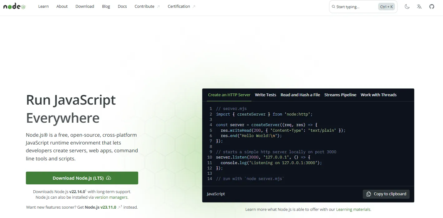 Download Node.js